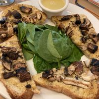 Open-faced mushroom toast  at The Root Cafe in Lakewood