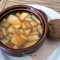 carrot apple ginger soup (vegan) at The Root Cafe in Lakewood