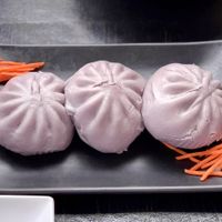 Cravings in Geneva, IL  vegan taro buns at Cravings in Geneva