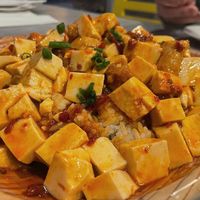 Mapo tofu over rice.  So good!  at Cravings in Geneva