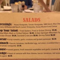 Salad options... Several dressings are vegan. at Madison's in Port Royal