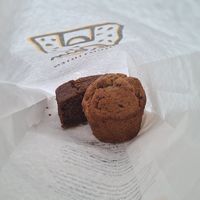 Muffin and carrot cake! at EZE - Le Pain Quotidien - TB in Buenos Aires