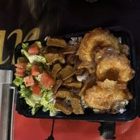 The Hook Up (shrimp and beef combo) from Srey Vegan  at Vegan Playground in Los Angeles