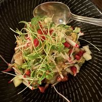 Avocado and chickpea bhel  at ROOP in Chicago