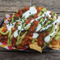 Vegan nachos with bean chilli at Chance & Counters in Birmingham