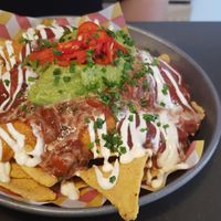 Nachos with bean chilli at Chance & Counters in Birmingham