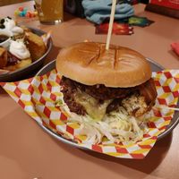 Christmas burger at Chance & Counters in Birmingham