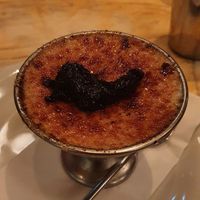 Rice pudding which was blow torched like a creme brule at Dishoom in Manchester