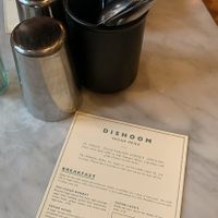 Vegan menu  at Dishoom in Manchester