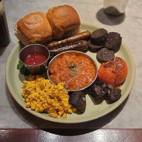 Vegan breakfast at Dishoom in Manchester