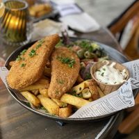 Vegan fish and chips at Local in Maastricht