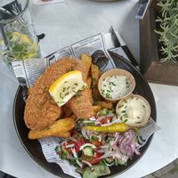 Vegan fish and chips at Local in Maastricht