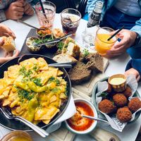 Nachos, bread and bitterballen! at Local in Maastricht