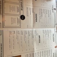 Menu  at Local in Maastricht