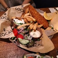 Vegan fish and chips at Local in Maastricht