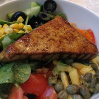 Salad with tofu  at Kombinatas in Klaipeda