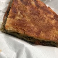 smoked tofu and spinach pie (burek) at Pekarna Center in Ljubljana