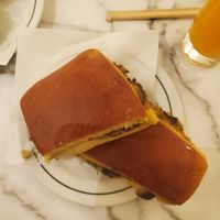 Mushrooms inside at Pastelaria Tupi in Porto