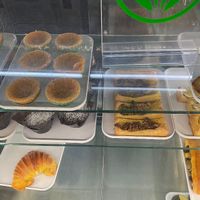 Vegan pastry case  at Pastelaria Tupi in Porto