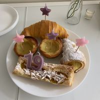 (we got these for take away)  at Pastelaria Tupi in Porto