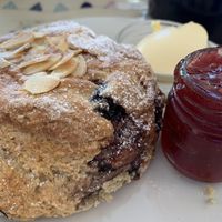 Bakewell scone   at North Point Cafe in St Andrews
