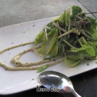 Side salad with vegan Caesar dressing (there are other dressing choices) at Encuentro in Oakland