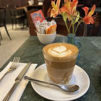 plant milk latte  at Bewley's in Dublin