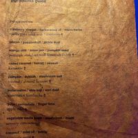 Menu  at Tanaman in Seminyak