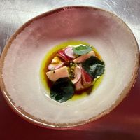 Radishes in various formats with shallot oil #Veganuary at Tanaman in Seminyak