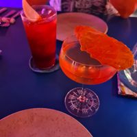 Rum coke and dried mango prosecco drinks at Tanaman in Seminyak