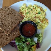 Vegan tofu scramble at Projeto Acai in Dubai