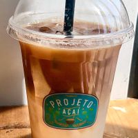 Iced oat latte at Projeto Acai in Dubai