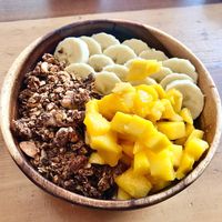Large almond bomba bowl at Projeto Acai in Dubai