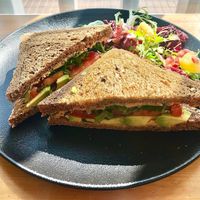 Spiced chickpea sandwich  at Projeto Acai in Dubai