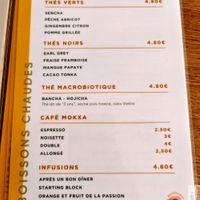 Hot drinks at Prana Restaurant in Lyon