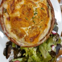 Lasagnes de carottes fumées, crème "cheese" à l'aneth at Prana Restaurant in Lyon