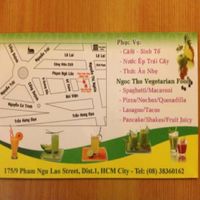 Business card - back (with map) at Ngoc Tho in Ho Chi Minh City