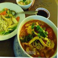 noodle soup and noodle stir-fry at Ngoc Tho in Ho Chi Minh City