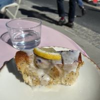 Lemon cake 🍋  at Farm2Table - Davidshall in Malmo