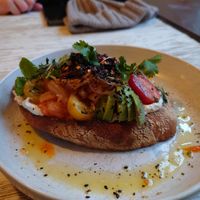 Kimchi toast perfection at Farm2Table - Davidshall in Malmo