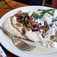 Hummus and olives at Farm2Table - Davidshall in Malmo