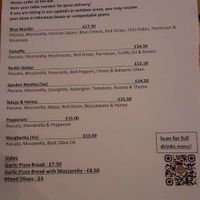 Menu (november 2024) at Black Isle  in Fort William