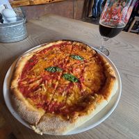 Margherita pizza with vegan cheese at Black Isle  in Fort William