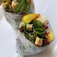 Asian Summer Rolls are tangy, crunchy, and sweet   at Love Organic Cafe in West Hollywood