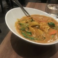 Yellow veg curry  at Love Organic Cafe in West Hollywood