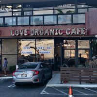 Outside at Love Organic Cafe in West Hollywood
