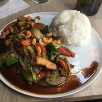 Veganized ”chicken in the jungle” at Pat's Place in Stockholm