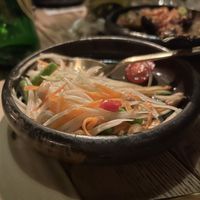 Finally a vegan Thai papaya salad in Stockholm!! So yummy   at Pat's Place in Stockholm