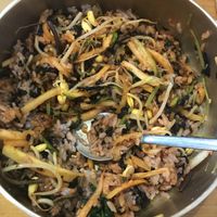 Bibimbap (ordered without beef and egg)  at Hyundaiok in Jeonju