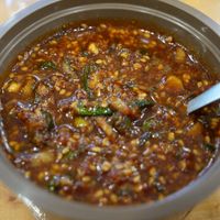 Vegan seasoning sauce (yangnyeom jang, 양념장) that goes well with the Gondeure Bap! at Hyundaiok in Jeonju